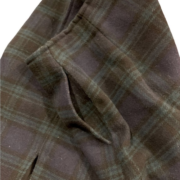 Hollister Green/Blue Plaid A-Line Mini Skirt Ultra High-Rise - Picture 6 of 11